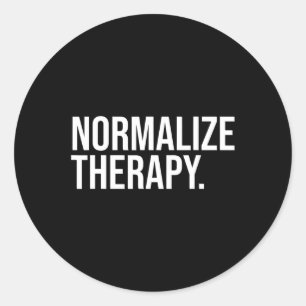 Normalisera behandling med Påstående Mental Health Runt Klistermärke