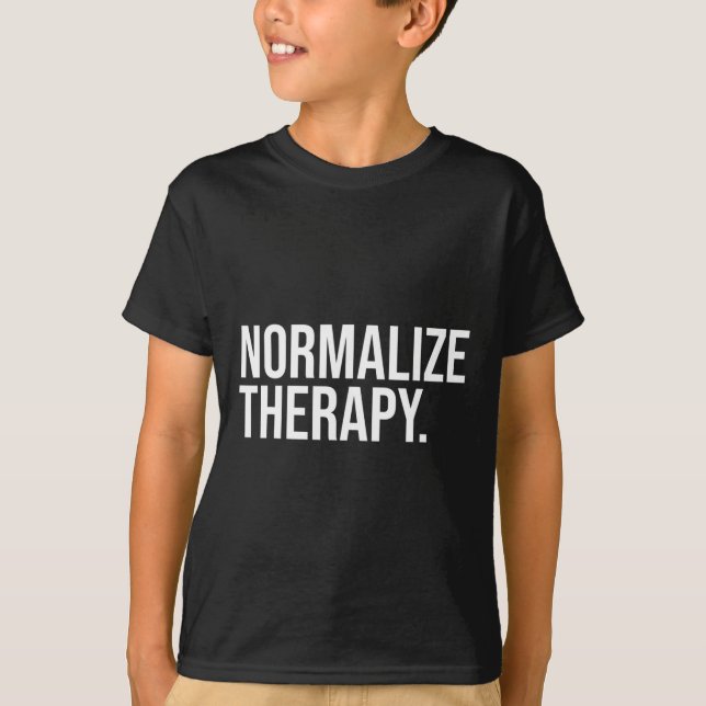 Normalisera behandling med Påstående Mental Health T Shirt (Framsida)