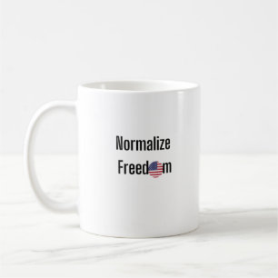 Normalisera friheten kaffemugg