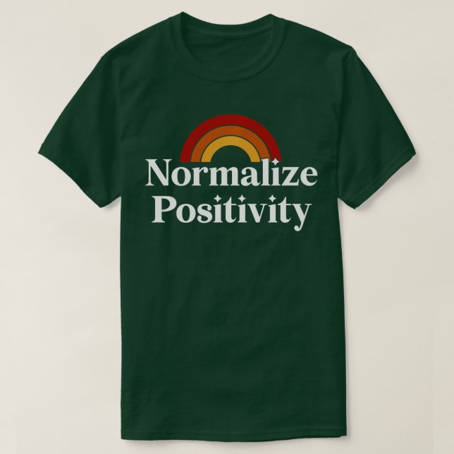 Normalisera Långärmaden Positivitet T Shirt (Design framsida)