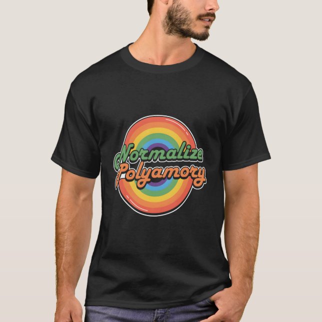 Normalisera Polyamory Polyamory T Shirt (Framsida)