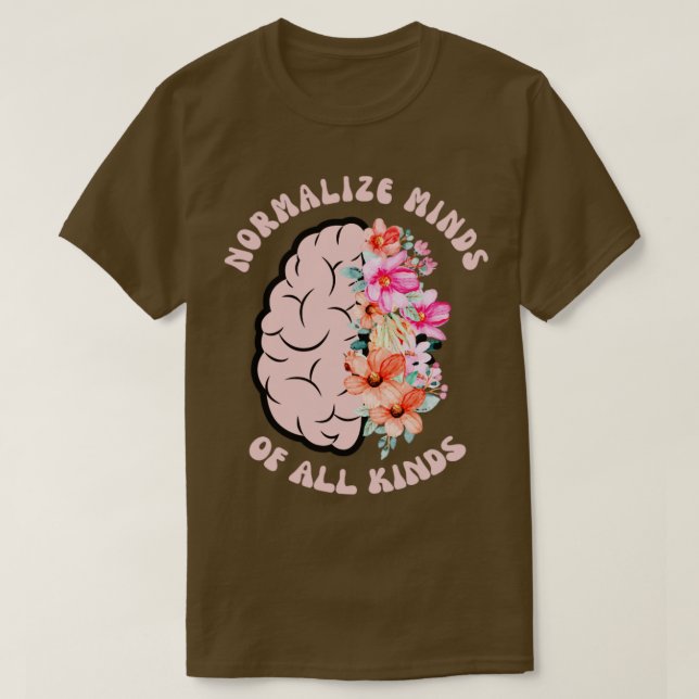 Normalisera sinnet av alla slag Boho Stil T Shirt (Design framsida)