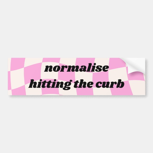 Normalisera stöttningen - lustig stötdekal bildekal (Framsidan)