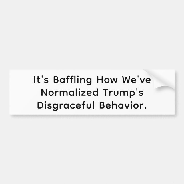 Normaliserade Trumps vanära Hankamer Artjunkhaus  Bildekal (Framsidan)