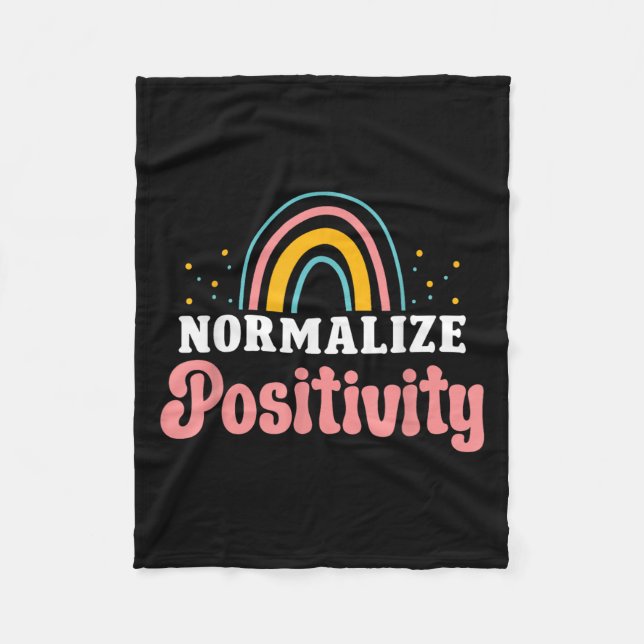 Normalize Sitivity Rainbow Funny Saying Motivation Fleecefilt (Framsidan)