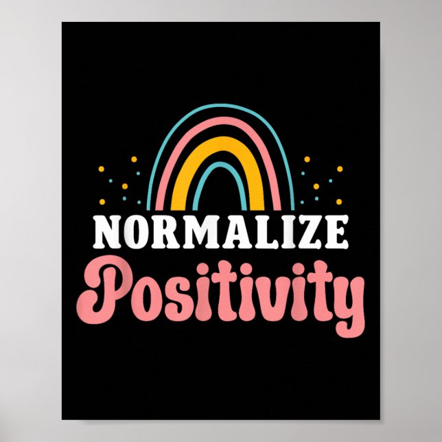 Normalize Sitivity Rainbow Funny Saying Motivation Poster (Framsidan)