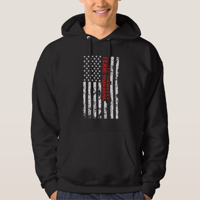 Normalt team, normalt US-Flagga Normal 1 Hoodie (Framsida)