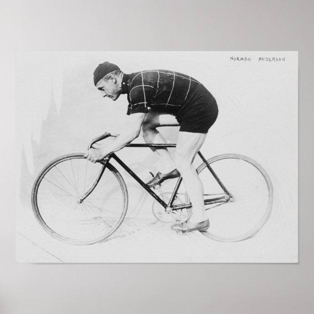 Norman Andersson Side View of Tävla Bicycle Poster (Framsidan)