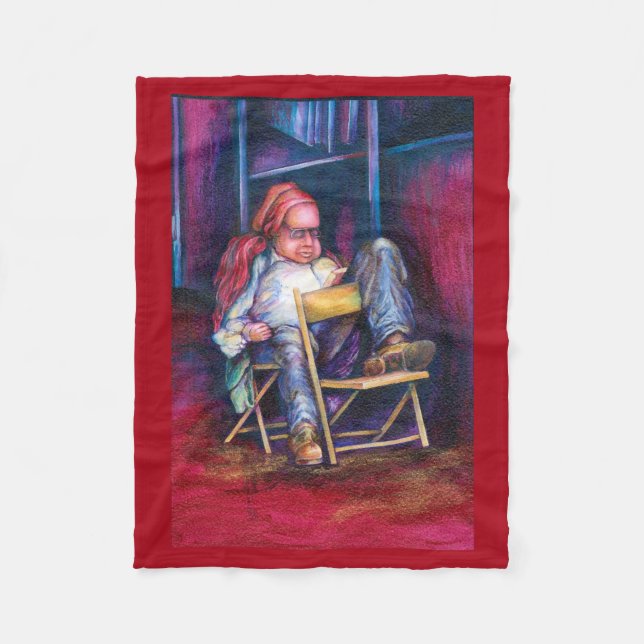 Norman föredrar att rita i sömnen fleecefilt (Framsidan)