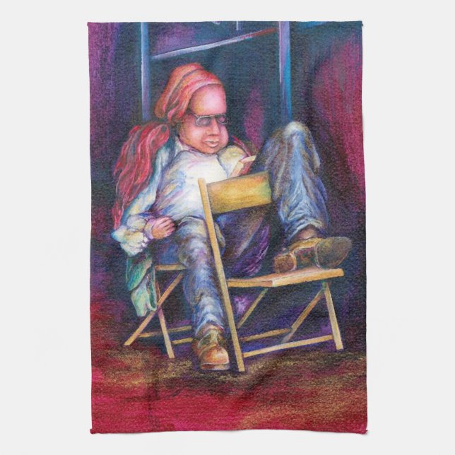 Norman föredrar att rita i sömnen kökshandduk (Vertikal)