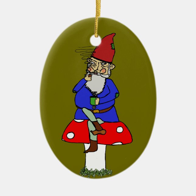 Norman Gnome Ceramic Ornament (Framsidan)