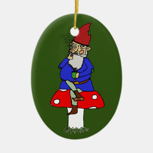 Norman Gnome Ceramic Ornament (Framsidan)