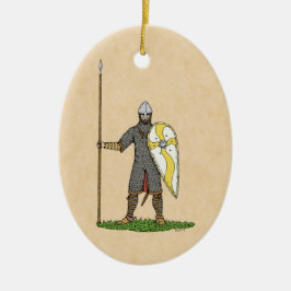 Norman Knight Circa 1066 Julgransprydnad Keramik