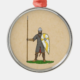 Norman Knight Circa 1066 Julgransprydnad Metall