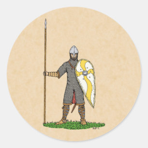 Norman Knight Circa 1066 Runt Klistermärke