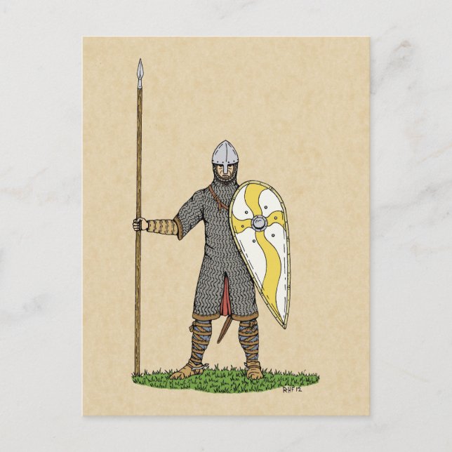 Norman Knight Circa 1066 Vykort (Framsida)