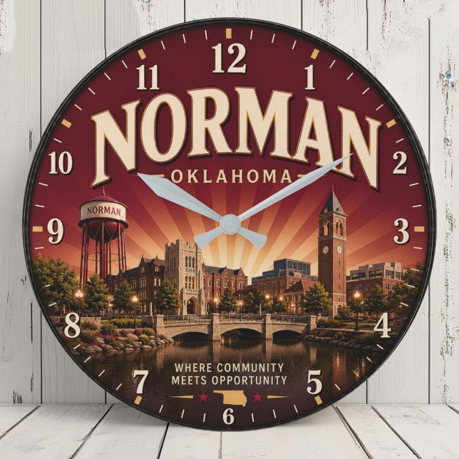 Norman Oklahoma Historic College Town Stor Klocka (Skapare uppladdad)