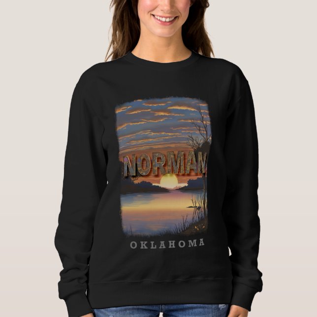 Norman Oklahoma OK Sjö Thunderbird State Park SD7 T Shirt (Framsida)