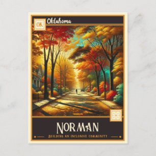 Norman, Oklahoma VINTAGE Vykort