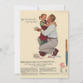 Norman Rockwell gav mig en parker 61 Pen Magazi Julkort