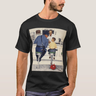 norman rockwell konststil1 flicka pojke gåva t shirt