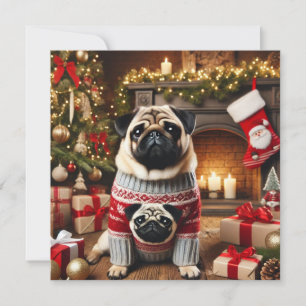 Norman T Pug-kamin Julkort