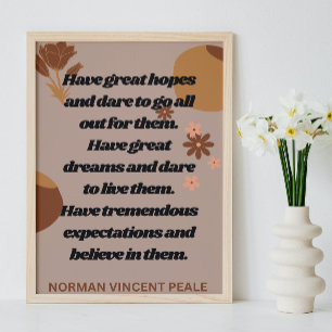 Norman Vincent Peale citat Poster