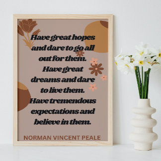 Norman Vincent Peale citat Poster