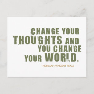 Norman Vincent Peale Quote Vykort