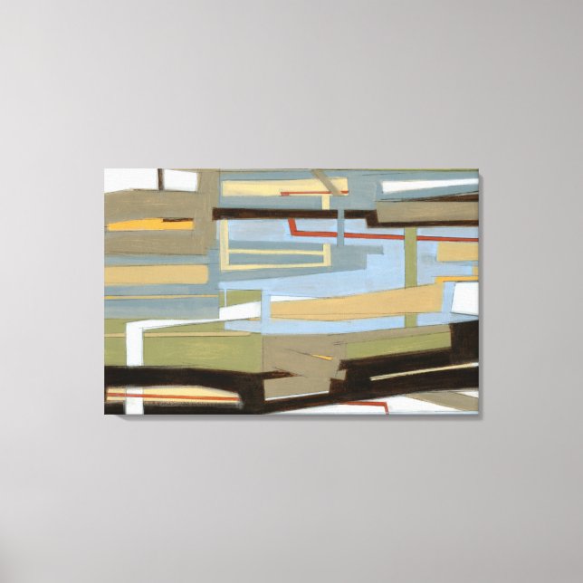 Norman Wyatt målar i Modern Free Expression Canvastryck (Framsida)