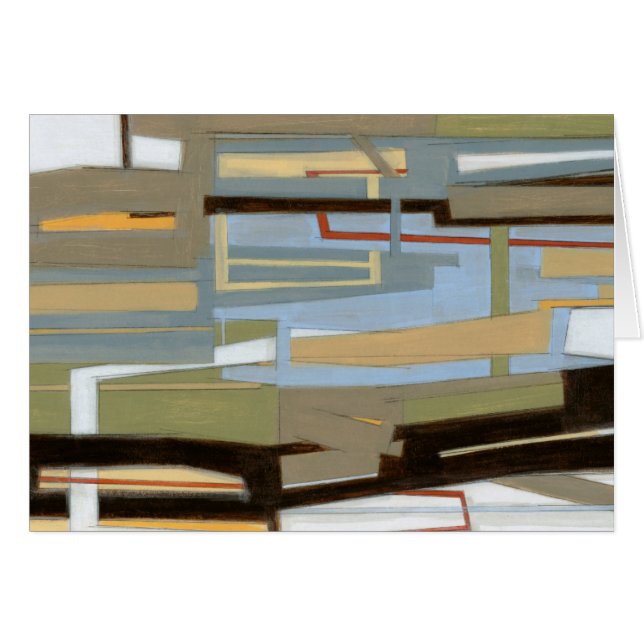 Norman Wyatt målar i Modern Free Expression Hälsningskort (Framsidan Horizontal)