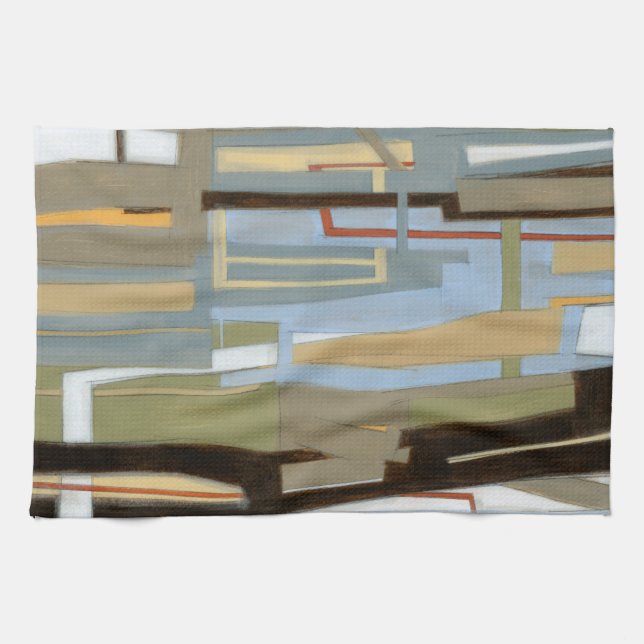 Norman Wyatt målar i Modern Free Expression Kökshandduk (Horisontell)