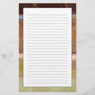 Norman Wyatts moderna målning i Earth Tones Brevpapper