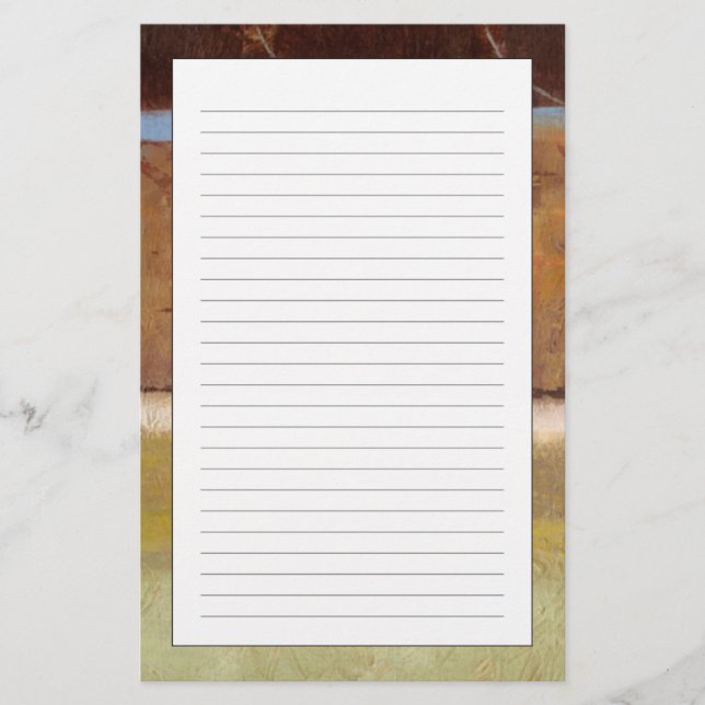 Norman Wyatts moderna målning i Earth Tones Brevpapper (Framsida)