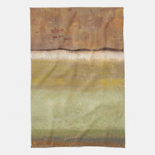 Norman Wyatts moderna målning i Earth Tones Kökshandduk