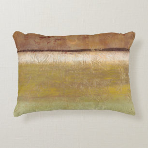 Norman Wyatts moderna målning i Earth Tones Prydnadskudde