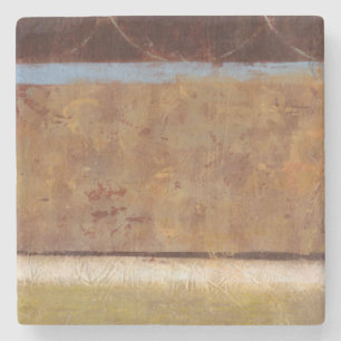 Norman Wyatts moderna målning i Earth Tones Underlägg Sten