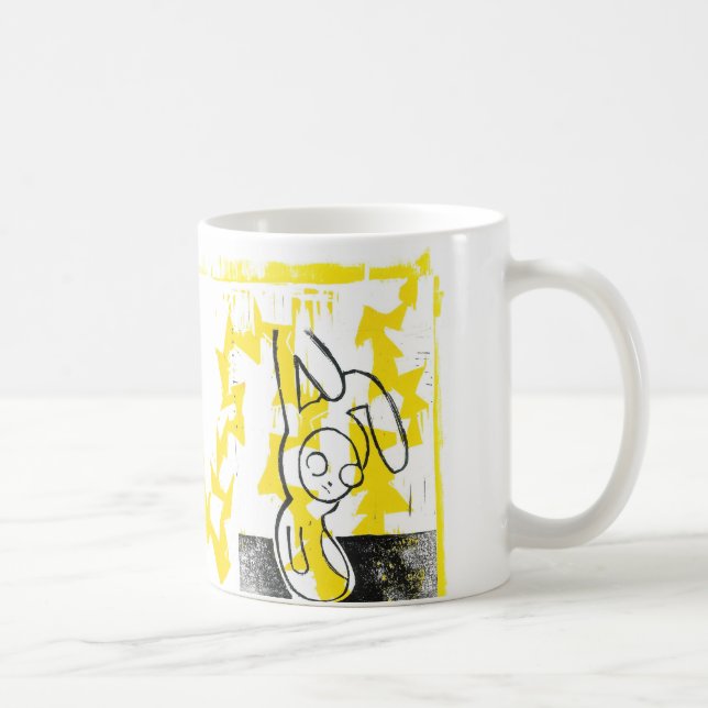 Normand kaninkaffemuggen (gult) kaffemugg (Höger)