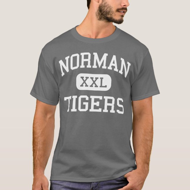 Normand - tigrar - högstadium - normandiska tee shirt (Framsida)