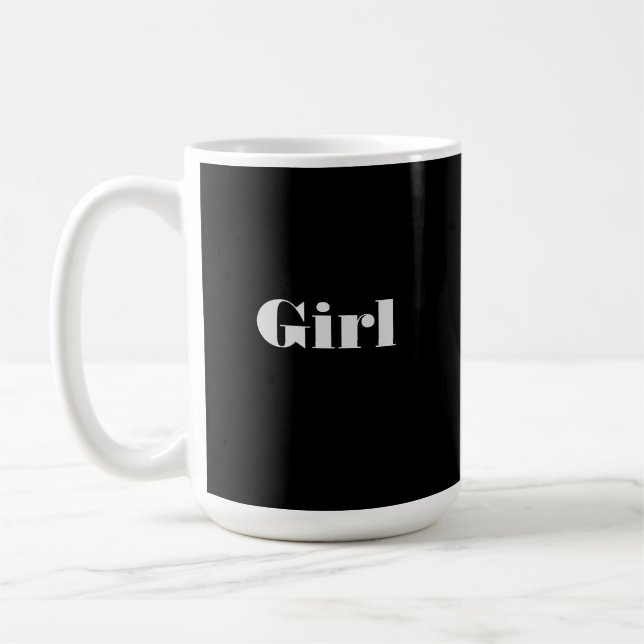 Normande Font Flicktext med Klassiska Muggkoppar Kaffemugg (Vänster)