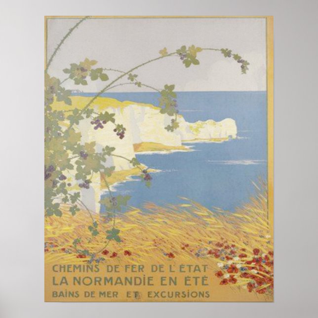 Normandie Beach Frankrike Poster (Framsidan)