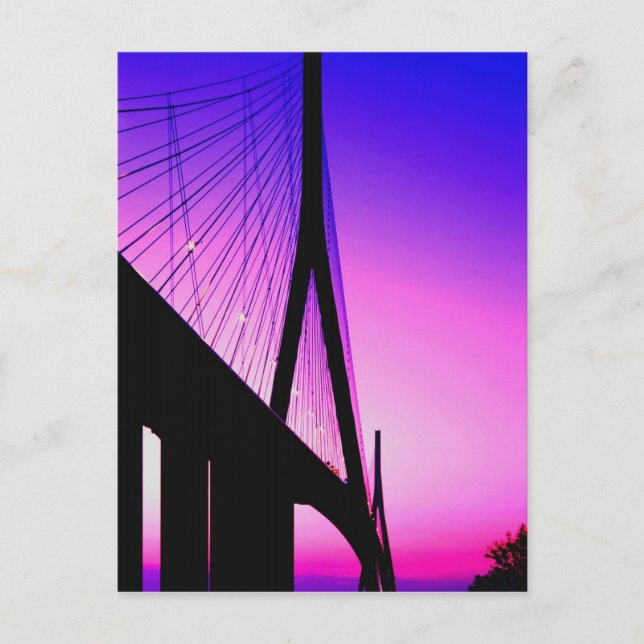 Normandie Bridge, Le Havre, Frankrike Vykort (Framsida)