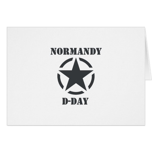 Normandie D-Day Hälsningskort (Framsidan Horizontal)