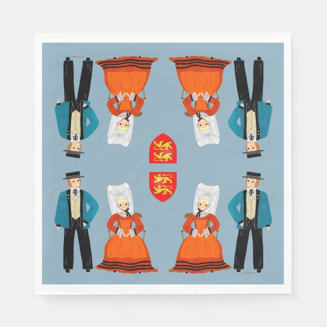 Normandie, France Pappersservett (Framsidan)