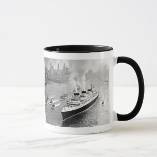 Normandie och bogserbåtar mugg