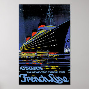 Normandie på natten poster
