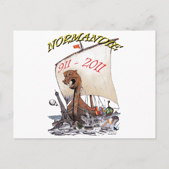 NORMANDIE PARIS VYKORT (Framsida)