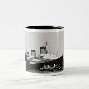 Normandie skriver in NY-hamn Två-Tonad Mugg