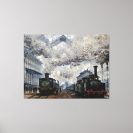 Normandie Tåg ankomst Canvastryck