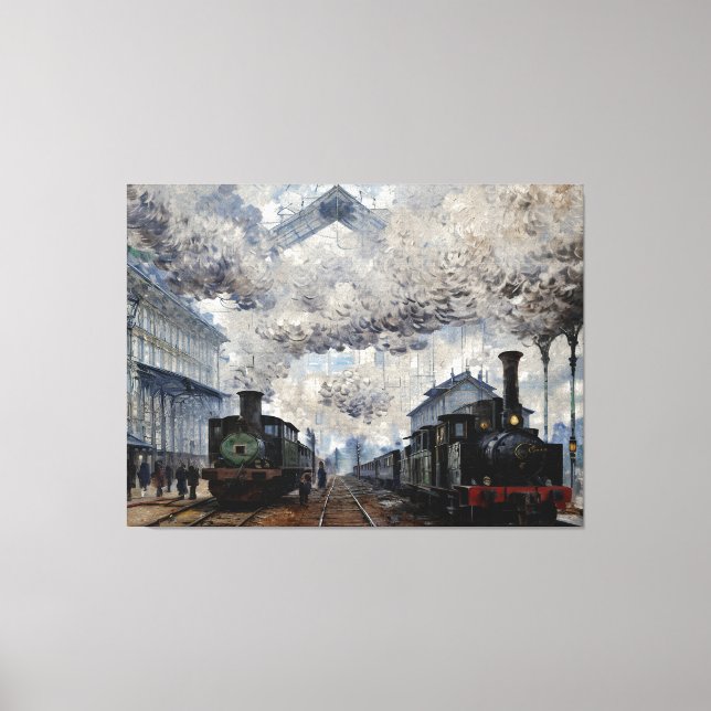 Normandie Tåg ankomst Canvastryck (Framsida)